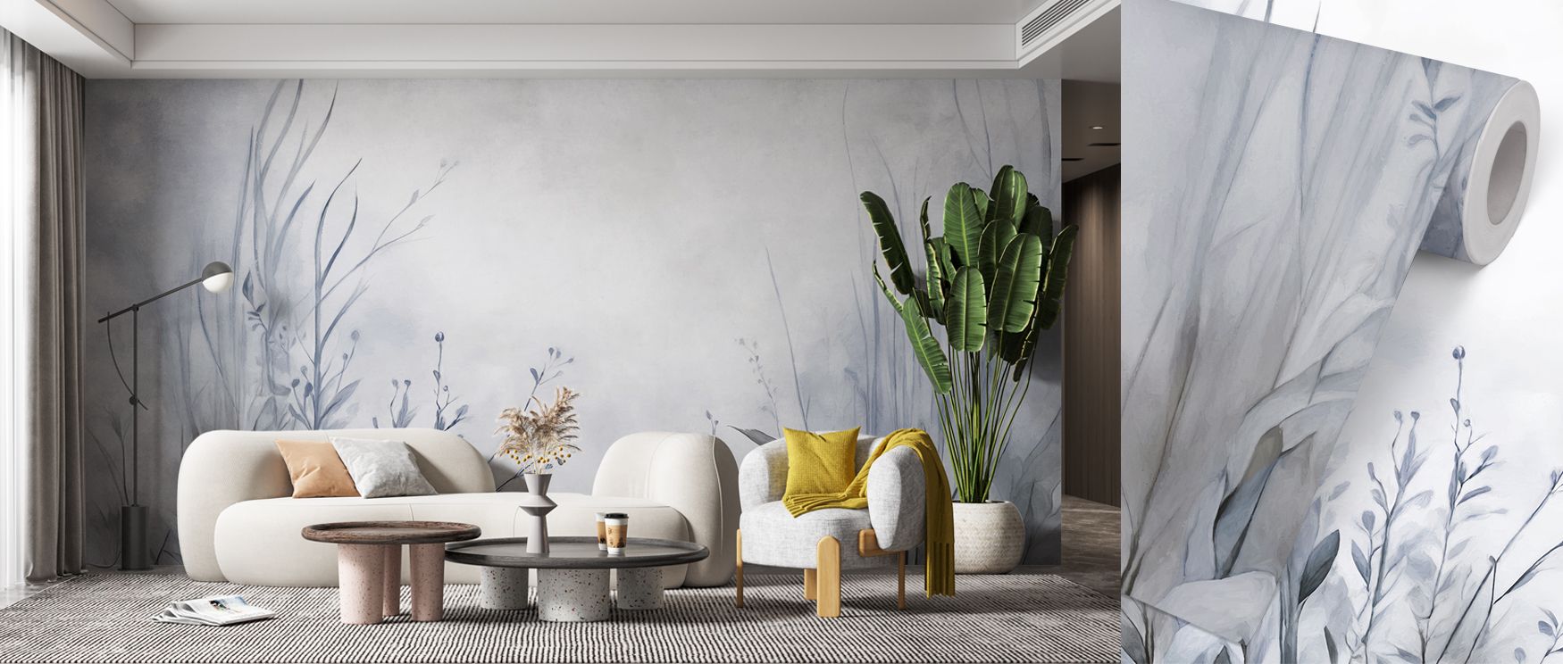 Garden of Peace Blue Floral Wallpaper provides offices with calm refined decor where floral patterns inspire creative professional settings enriched with cultural artistry stylish charm and natural tranquility effectively.