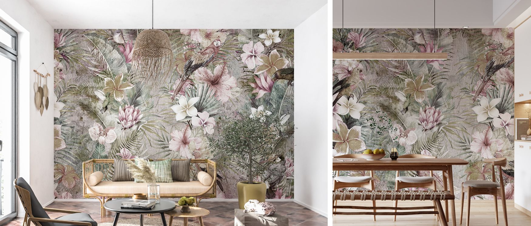 Garland Floral Wallpaper enriches bedrooms with engaging restful imagery where garlands inspire sanctuary atmosphere filled with stylish calm cultural refinement and artistic botanical balance enhancing interiors effectively.