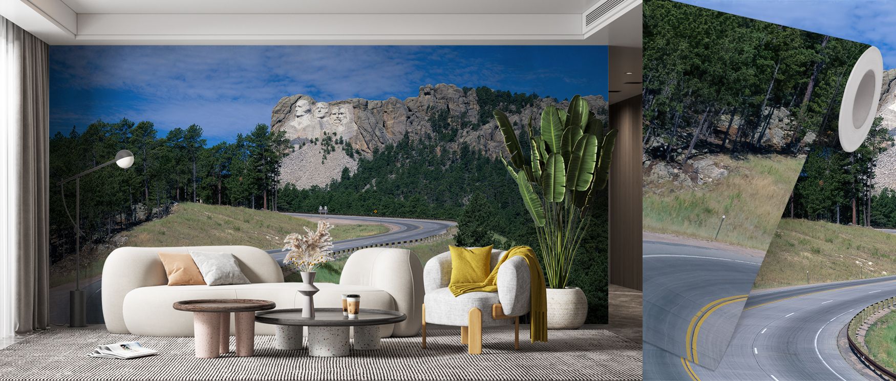 Wallpaper design Glint on the Horizon Scenic enriches bedrooms with restful artistry where horizon imagery inspires peaceful sanctuary filled with cultural refinement stylish elegance and timeless natural charm offering restful interiors beautifully.