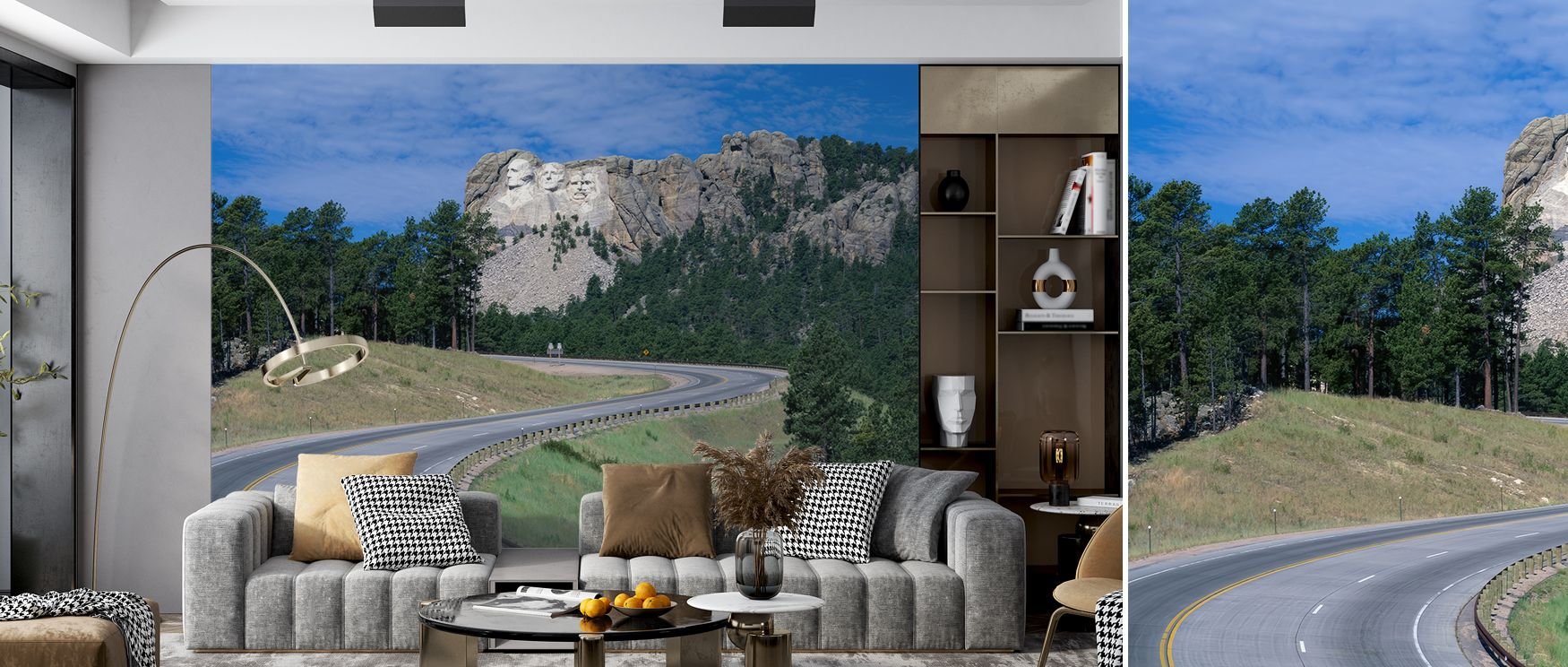 Scenic wallpaper Glint on the Horizon imagery enriches bedrooms with restful charm where horizon glow provides calm sanctuary infused with cultural refinement stylish artistry and natural elegance offering refined interiors effectively.