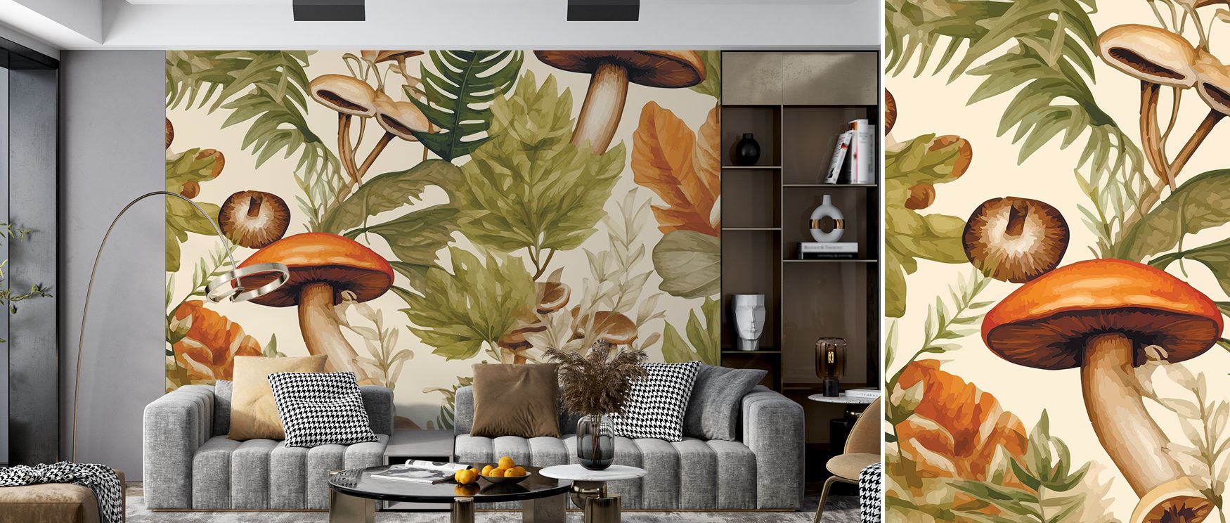 Scenic imagery of produce and fields illustrated in seasonal colors transforms interiors with charm and warmth, filling spaces such as bedrooms, dining areas, or living rooms with artistry that celebrates the beauty of autumn and enriches everyday interio