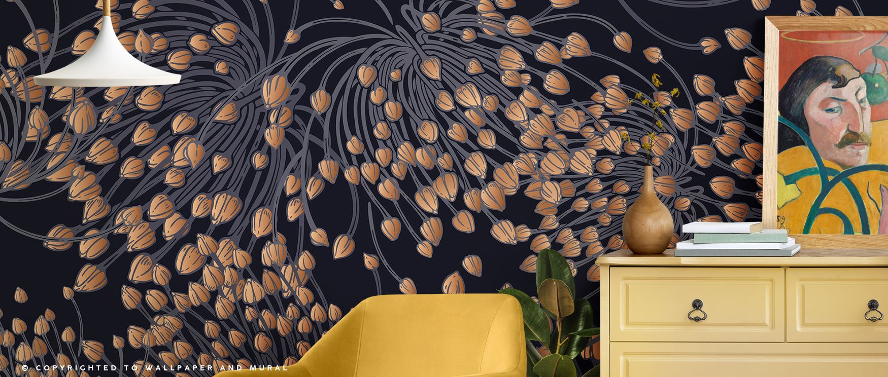 Illustrated herbs flow delicately across the wallpaper, presenting interiors with freshness and calm beauty. Kitchens become lively, dining areas celebratory, and living rooms inviting. Each motif enriches spaces with natural artistry, ensuring walls feel