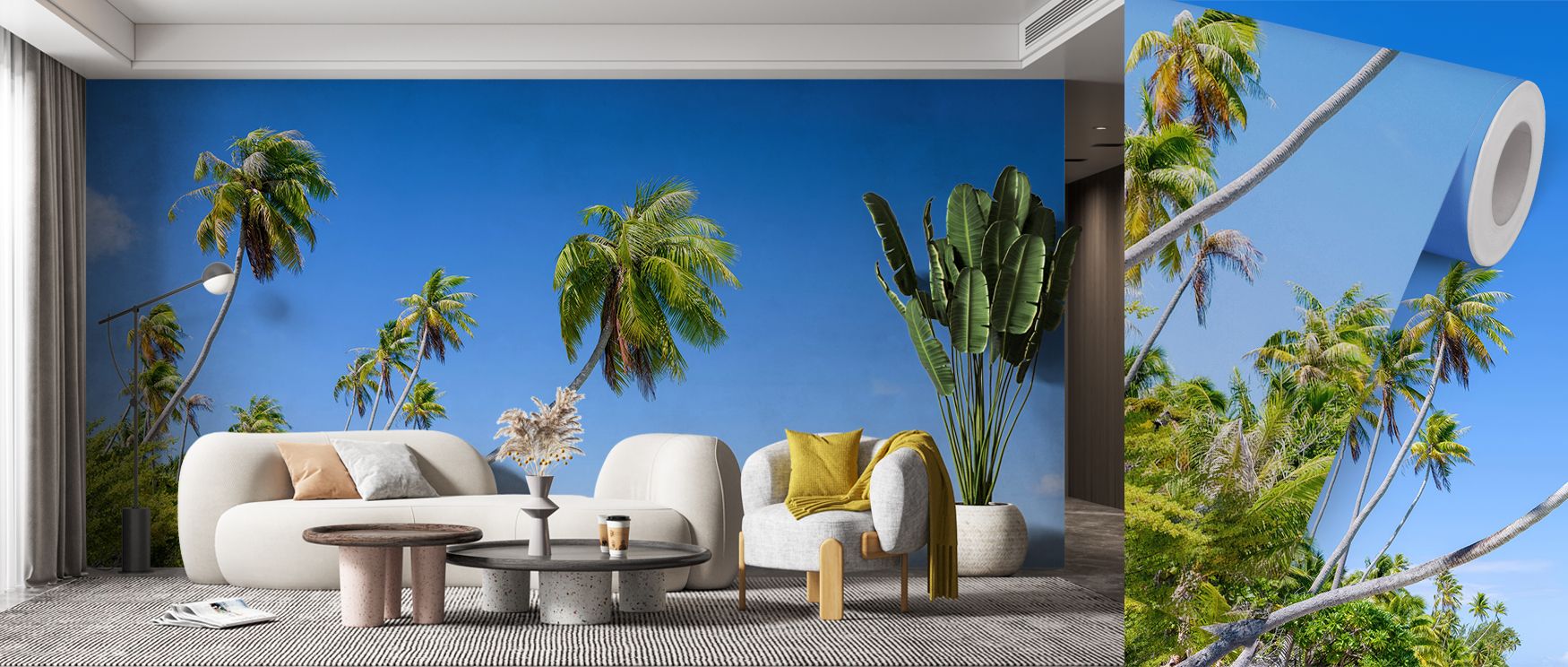 Sandy stretches and calm waters depicted in gentle tones appear across the wallpaper, filling interiors with tranquility and harmony, turning bedrooms, offices, or living rooms into peaceful spaces where the imagery of Hirifa Beach radiates charm, artistr