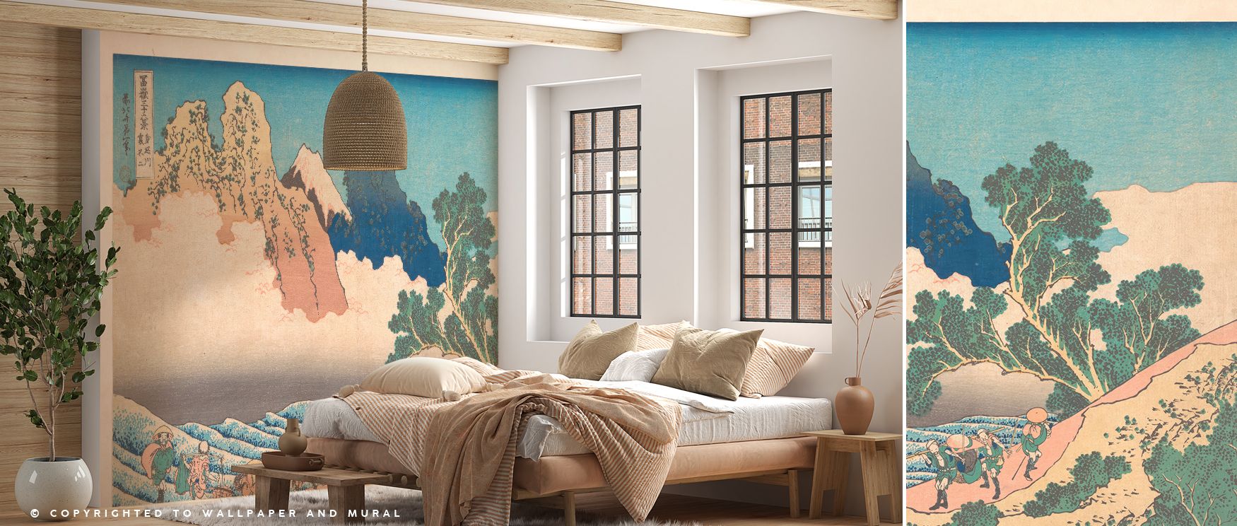 Mount Fuji painted in soft tones enriches interiors with artistry and tranquility, turning walls into scenic cultural backdrops that enhance bedrooms, living rooms, or offices with heritage, refinement, and timeless serenity. 