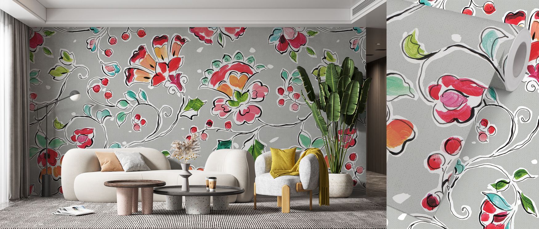 Festive motifs illustrated in cheerful tones enrich interiors with warmth and vibrancy, creating walls that radiate joy, charm, and celebratory artistry, transforming living rooms, dining areas, or hallways into stylish seasonal retreats filled with cheer