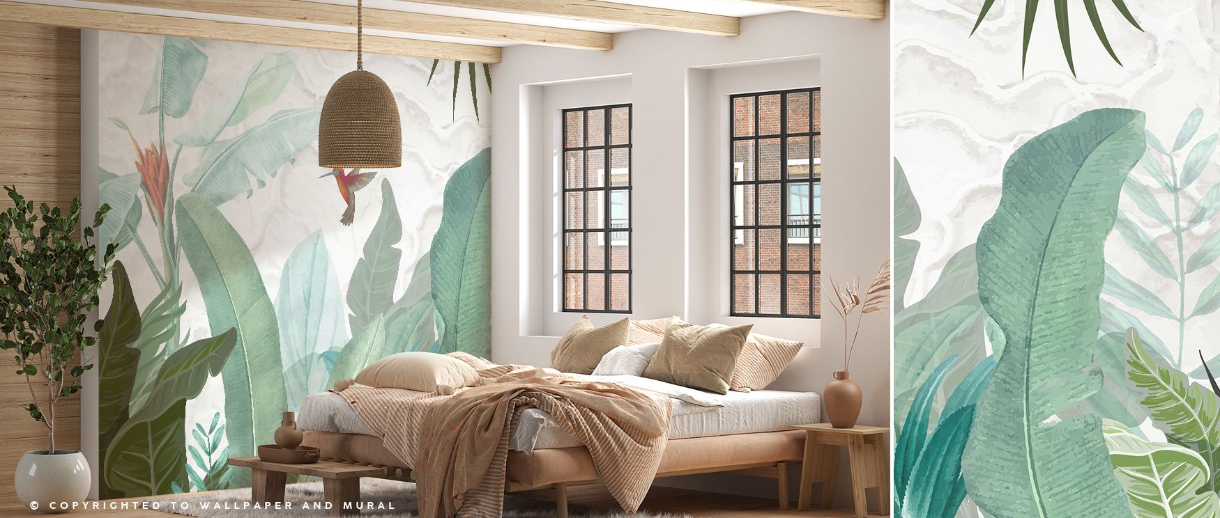 Artistic hummingbird motifs illustrated in delicate tones enrich interiors with charm, calmness, and refinement, turning walls in bedrooms, living rooms, or offices into scenic backdrops filled with tranquility, natural artistry, and timeless imagery. 