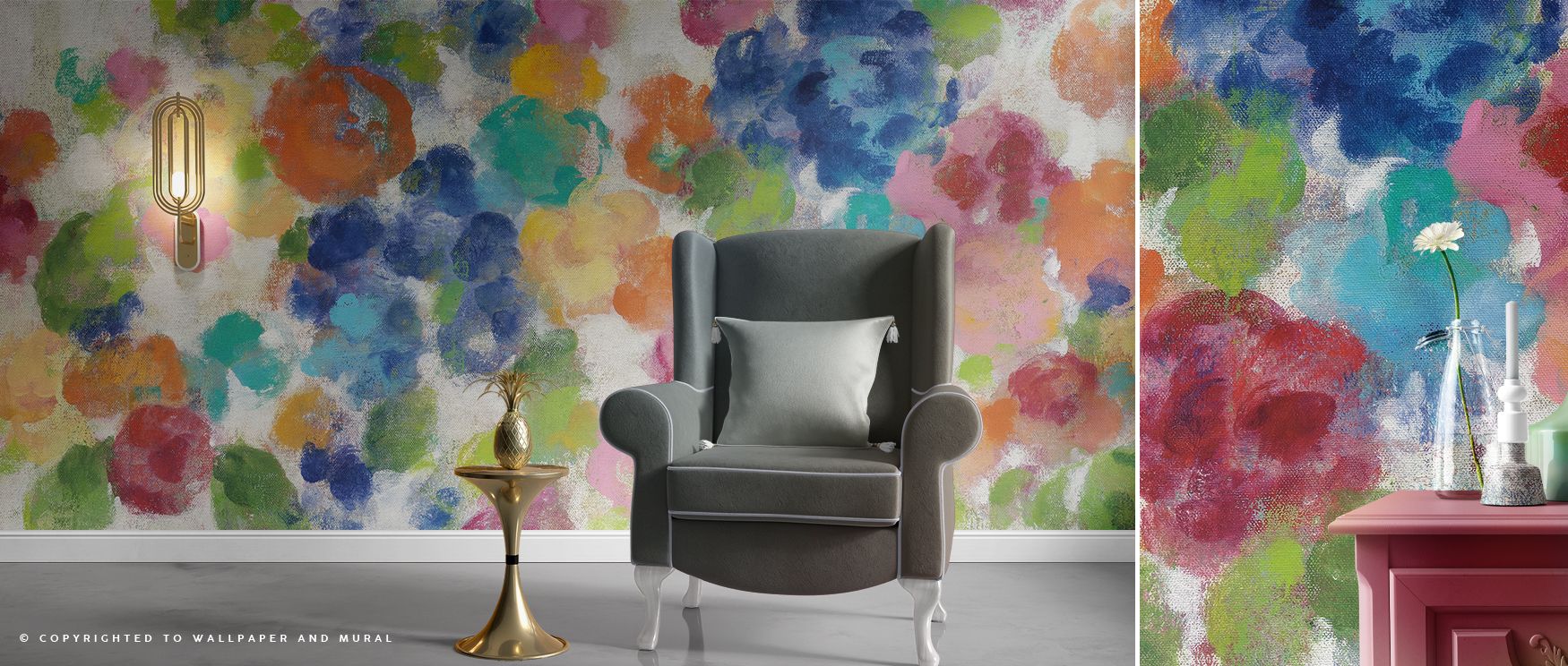Hydrangea blossoms painted in delicate tones enrich interiors with artistry, charm, and refinement. Bedrooms, dining spaces, or living rooms gain calm resonance as walls become floral showcases. Each line radiates harmony, connecting interiors to natural 