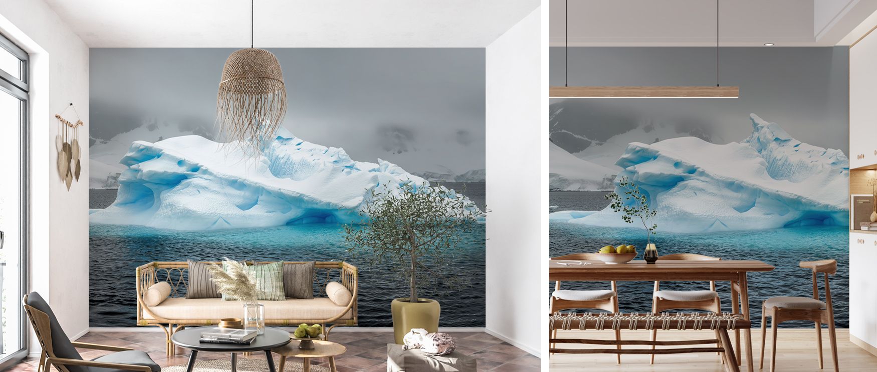 Scenic depictions of icebergs painted in delicate tones enrich interiors with artistry, charm, and calmness. Bedrooms, offices, or living spaces gain serenity as walls radiate refinement. Each motif reflects frozen grandeur while offering balance. Interio