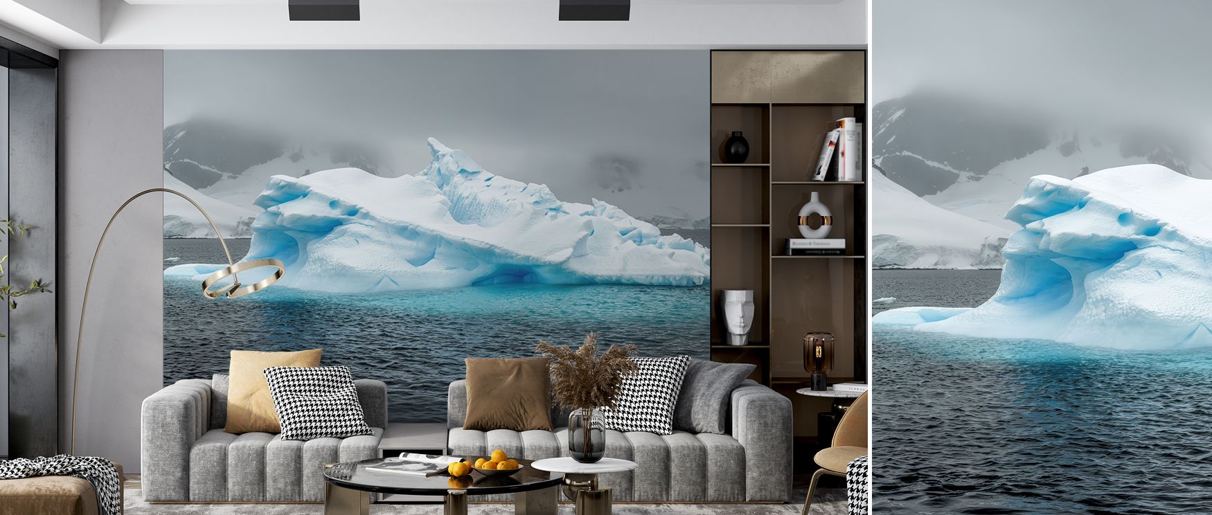 Icebergs depicted in frozen tones enrich interiors with artistry, refinement, and serenity. Bedrooms, offices, or lounges gain stylish retreats enriched with calm grandeur. Each motif balances elegance with inspiration. Interiors transform into cultural c