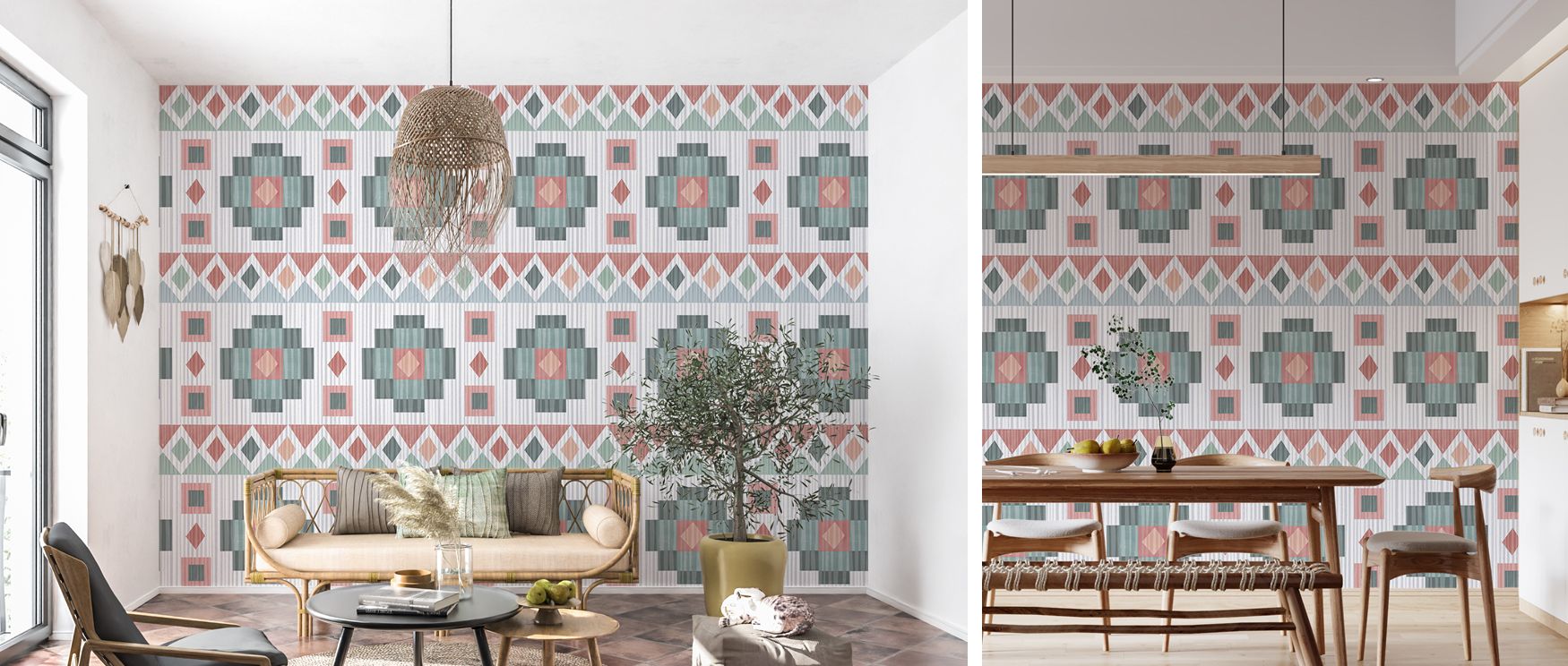 Ikat imagery painted in structured forms enriches interiors with artistry, charm, and refinement. Bedrooms, living spaces, or offices gain walls that radiate rhythm and cultural balance. Each line reflects heritage inspiration, turning interiors into styl