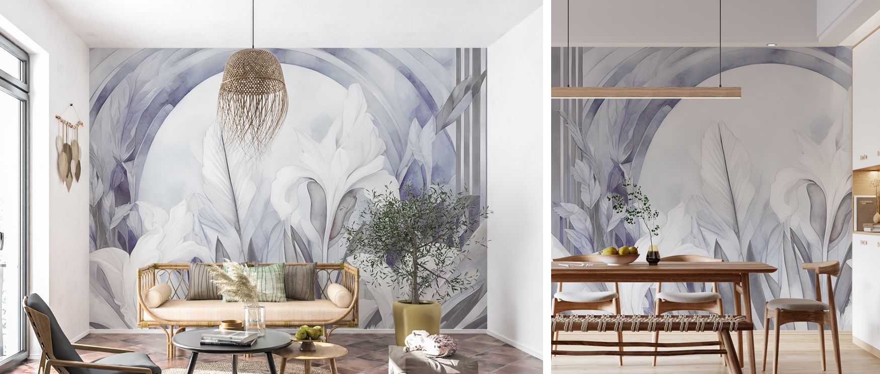 Irises at Sunrise Purple Floral Wallpaper provides poetic elegance, its floral motifs adding detail and grace to interiors, allowing dining areas, offices, or creative spaces to feel inspiring, stylish, and enriched with atmosphere that uplifts and soothe