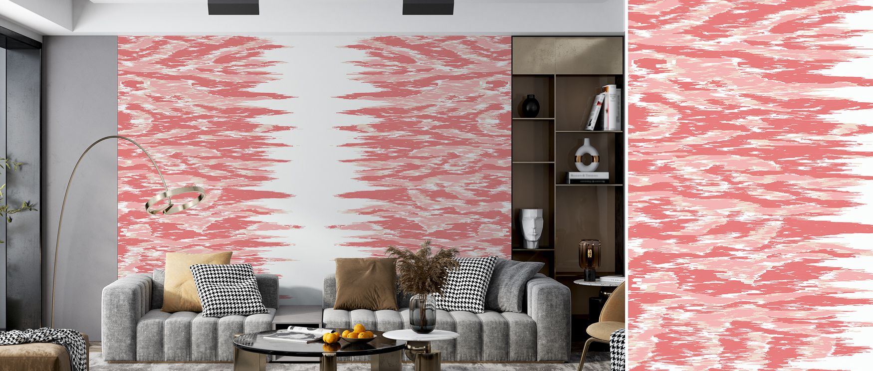 The scenic quality of this wallpaper suggests reflection and poise, giving bedrooms or dining areas calming atmosphere where architectural elegance inspires comfort and interior sophistication every day.