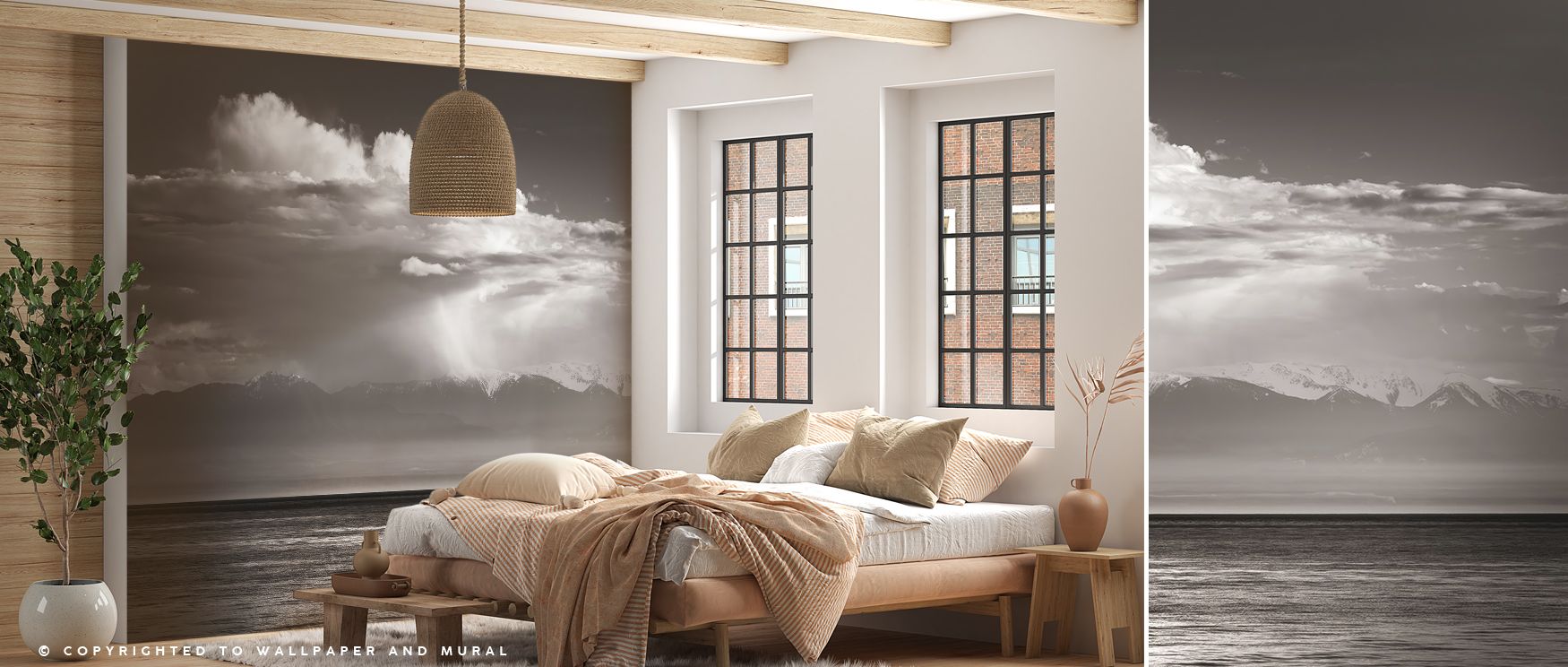 The design of Juan De Fuca Scenic Wallpaper feels expansive yet intimate, carrying the grace of natural vistas into personal interiors. Its tones shift gently, echoing ocean horizons and wide skies, creating depth that feels endless. It is perfect for spa