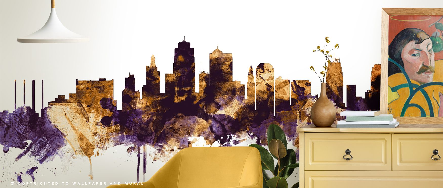 Kansas City skyline imagery illustrated in balanced tones enriches interiors with artistry, charm, and cultural resonance, turning bedrooms, living spaces, or offices into stylish retreats enriched with urban beauty and sophistication. 