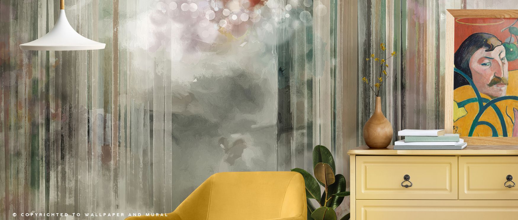 Gentle tones and heavenly landscapes merge to transform walls into uplifting visions of tranquility. This wallpaper captures lightness and grace, adding depth and ethereal beauty to any space. 
