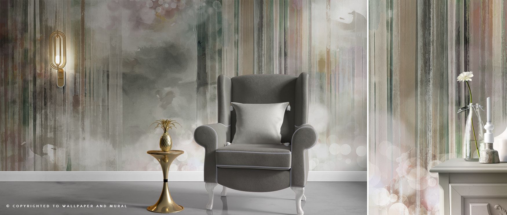 A sense of calm wonder unfolds in this design, with luminous skies and dreamlike scenery filling walls with softness. The wallpaper creates a spiritual ambiance that enhances relaxation in bedrooms, productivity in offices, and peace in living areas. 