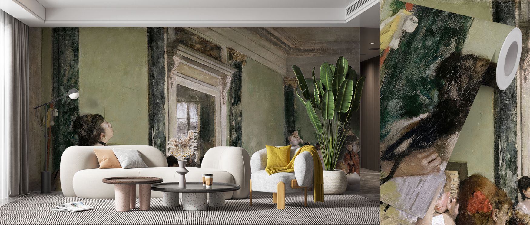 La Classe de Danse Artistic Wallpaper provides studios with inspiring artistic imagery where dance class motifs create creative sanctuary filled with cultural refinement stylish charm and artistic balance blending elegance with creativity effectively.