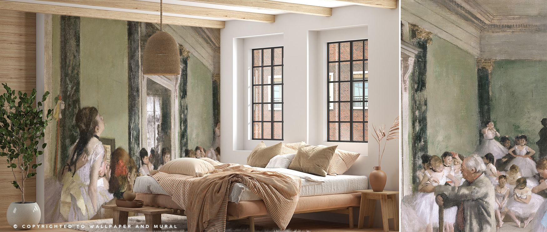 Wallpaper of La Classe de Danse Artistic design enhances studios with creative ballet imagery where artistic motifs inspire refined cultural spaces filled with stylish balance charm and graceful elegance harmoniously.