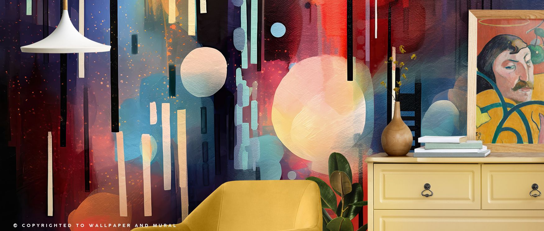 Ladder motifs rendered in strong tones enrich interiors with motivation and charm, turning walls into bold compositions of determination that make offices, study spaces, or work areas inspiring retreats filled with stylish drive and modern artistry in des