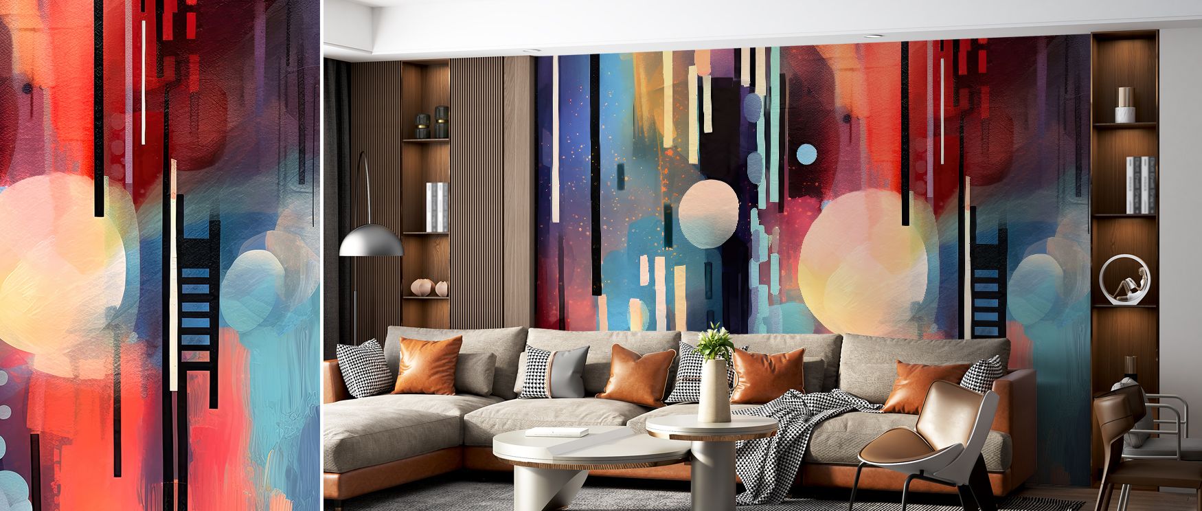 Modern ladder motifs painted across the wallpaper enrich interiors with energy and ambition, turning walls into inspiring canvases of progress that fill offices, study rooms, or work areas with determination, focus, and stylish motivation. 