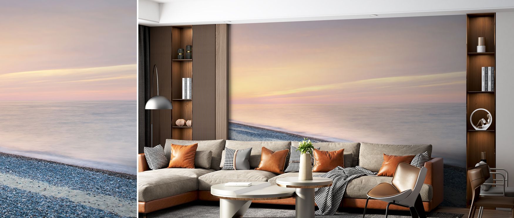 Lake Superior scenery illustrated in tranquil tones enriches interiors with charm, artistry, and peace, turning bedrooms, offices, or lounges into refreshing retreats filled with scenic beauty and calm refinement. 