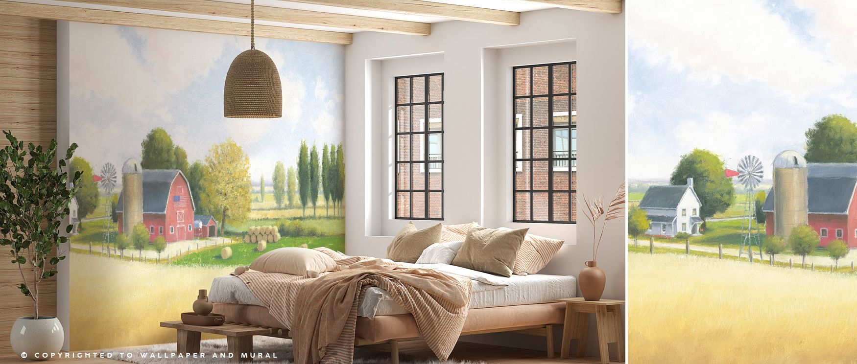 Patriotic motifs illustrated with artistry in bold tones enrich interiors with strength, charm, and inspiration, making bedrooms, lounges, or offices inspiring retreats filled with courage and refined patriotic character. 