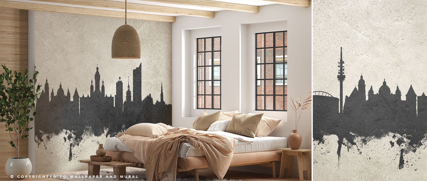 Leipzig skyline motifs painted in sleek concrete tones enrich interiors with artistry, charm, and refinement. Bedrooms, lounges, or offices gain stylish resonance. Each motif reflects balance, turning interiors into stylish cultural retreats enriched with