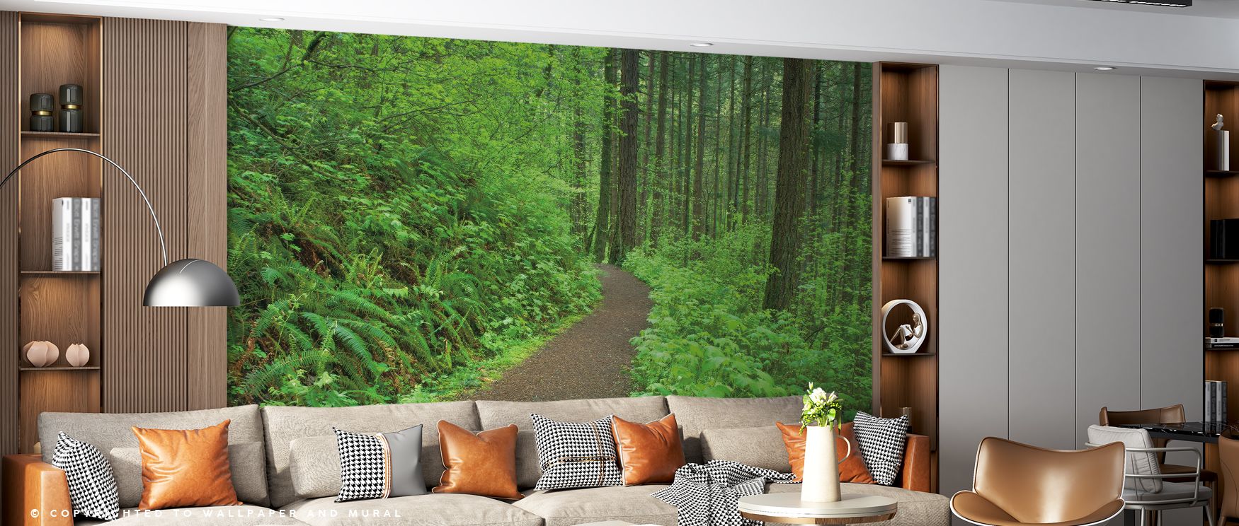 Scenic hiking trails illustrated in detailed tones fill the wallpaper with vitality and charm, enriching interiors with adventurous imagery that transforms bedrooms, living rooms, or offices into lively retreats filled with exploration, freshness, and the