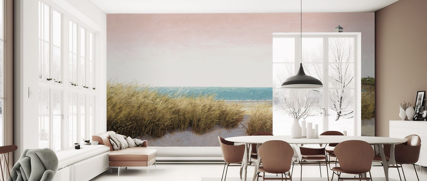 Lighthouse scenes painted in serene tones enrich interiors with coastal calmness and artistry, turning walls into scenic seaside compositions that fill bedrooms, lounges, or offices with serenity, refinement, and timeless charm. 