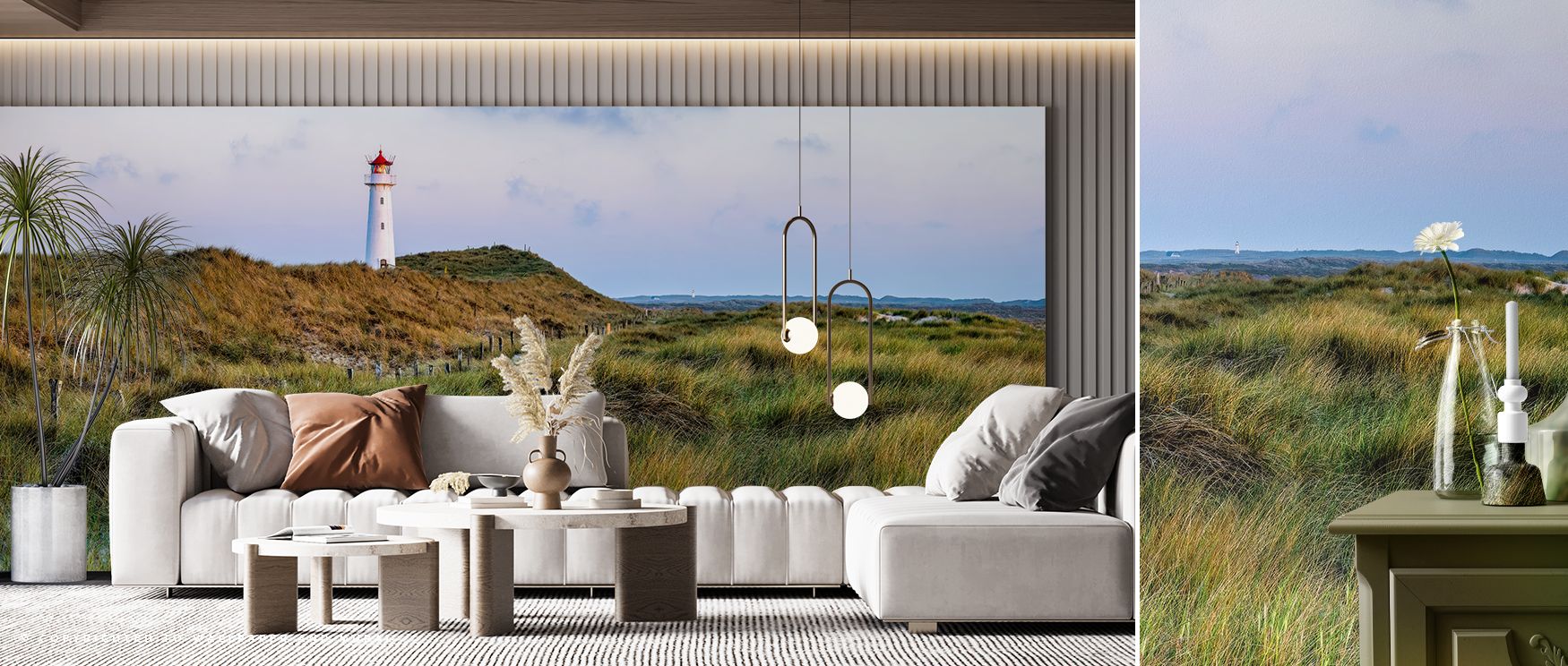 List-Ost lighthouse painted in serene tones enriches interiors with artistry, cultural depth, and calmness, turning walls into maritime backdrops that fill bedrooms, lounges, or offices with charm and sophistication. 