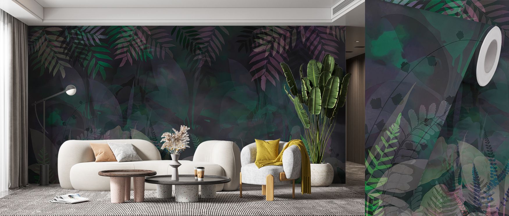 Liquid tropic abstract designs illustrated in vivid tones enrich interiors with artistry, energy, and style, turning walls into bold compositions that enhance bedrooms, lounges, or offices with contemporary charm and vibrant creativity. 