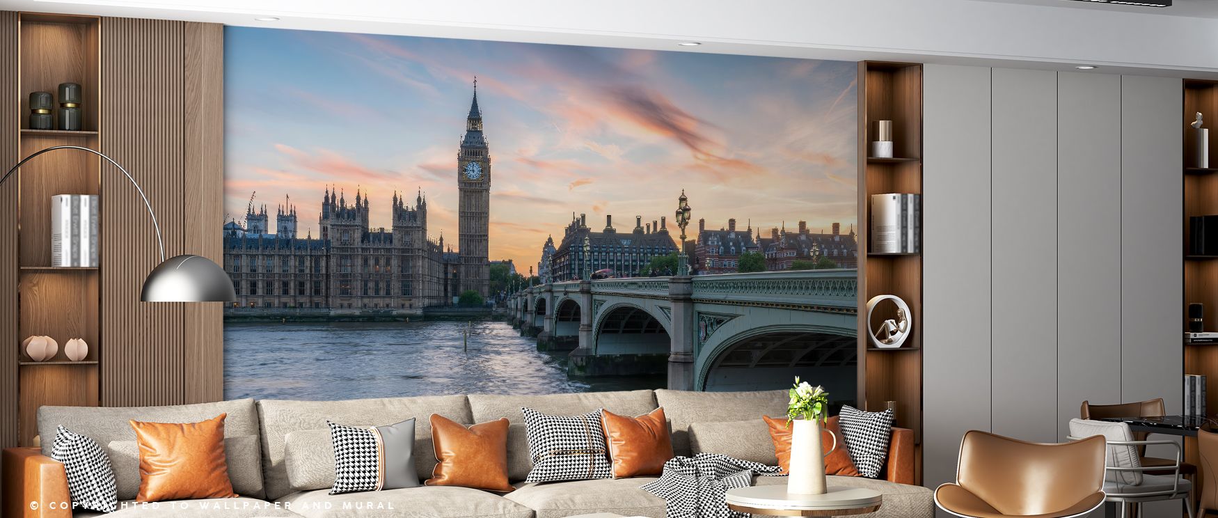 London classic cityscape illustrated in refined tones enriches interiors with artistry, charm, and sophistication, turning bedrooms, living rooms, or offices into retreats filled with timeless elegance and cultural resonance expressed through design. 