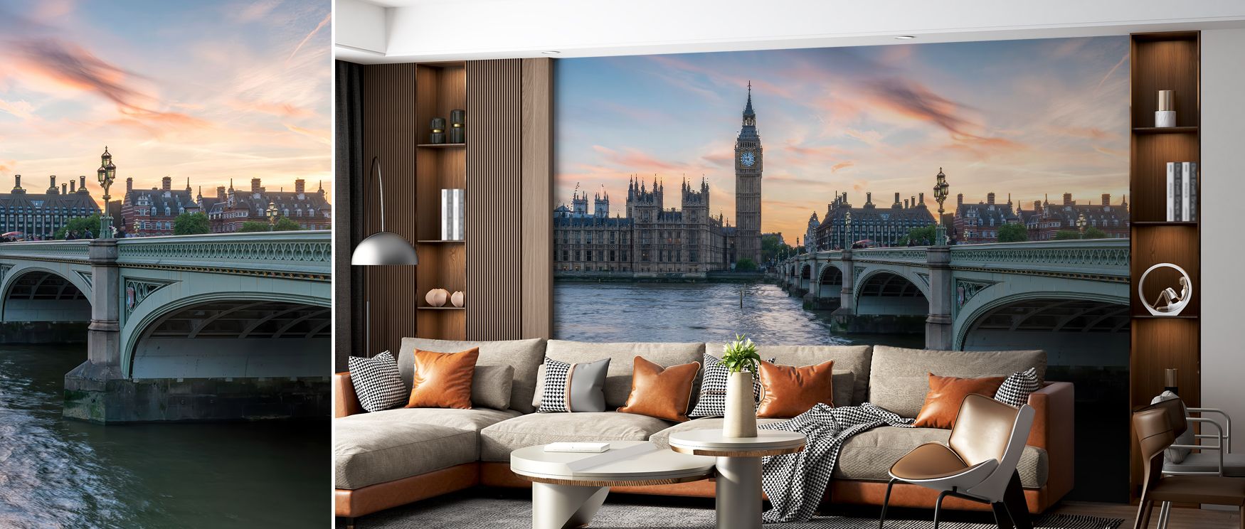 London classic landmarks painted in refined tones enrich interiors with artistry, charm, and elegance, turning bedrooms, lounges, or offices into cultural retreats filled with timeless refinement. 