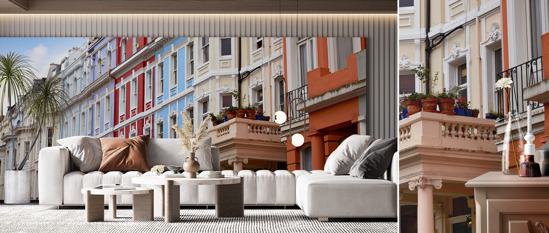 London Portobello Road imagery painted in vibrant tones enriches interiors with artistry, charm, and vitality, turning bedrooms, offices, or living areas into lively retreats filled with sophistication and cultural resonance. 