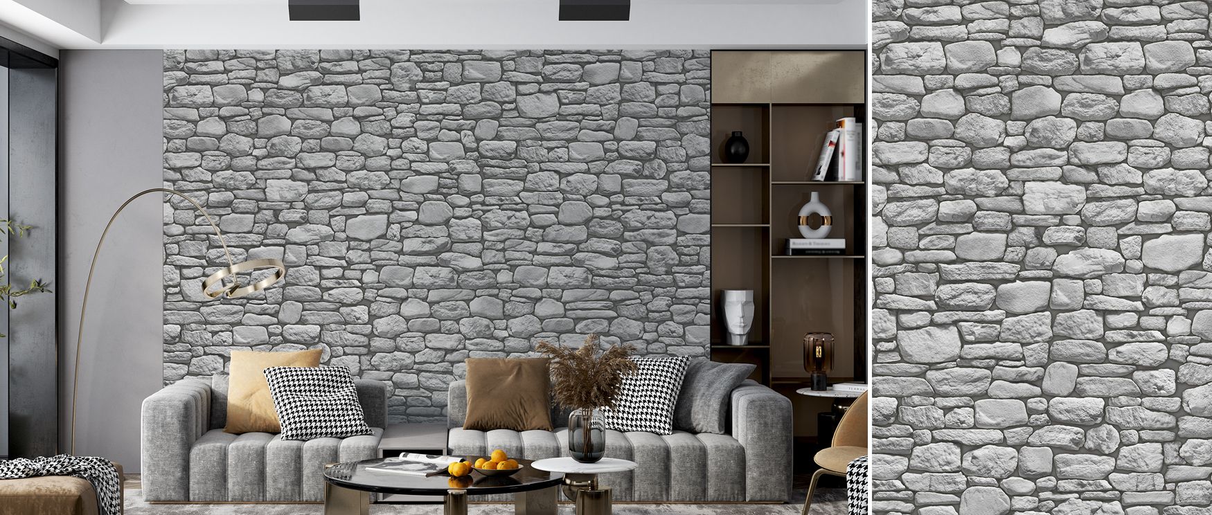 Contemporary elegance meets structural artistry in this design. It adds balance and energy, creating versatile backdrops that suit modern or eclectic décor settings. 
