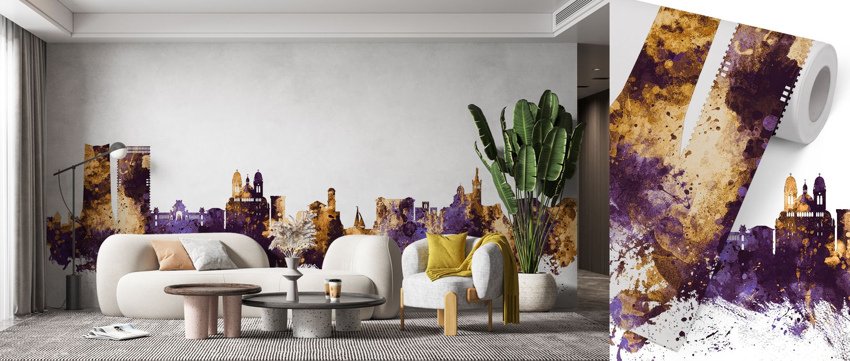 Regal tones highlight architectural silhouettes in a way that balances vibrancy with elegance. Walls become striking canvases that celebrate Marseille’s beauty while remaining adaptable to different décor styles, ensuring timeless appeal across interiors.