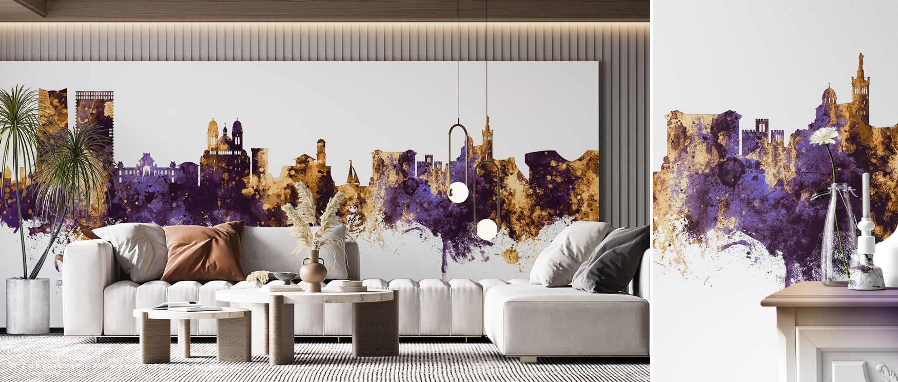 Deep purple hues provide depth and character, while golden highlights create warmth and charm. Interiors gain sophistication and personality, allowing spaces to feel inviting yet dramatic in their expression of cultural identity. 