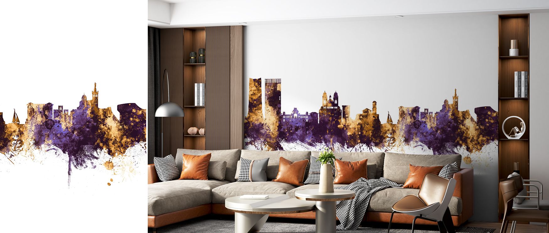 Golden accents catch the eye while darker tones ground the design, offering interiors a balance of drama and calm. Offices achieve prideful sophistication, while homes glow with personality and cultural warmth. 