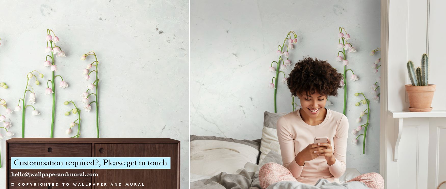 The May Bell Blooms Floral Wallpaper displays delicate blossoms with soft, flowing petals in gentle tones that bring a peaceful and inviting atmosphere to any room. Its natural floral arrangement creates a calming effect, making it suitable for living roo