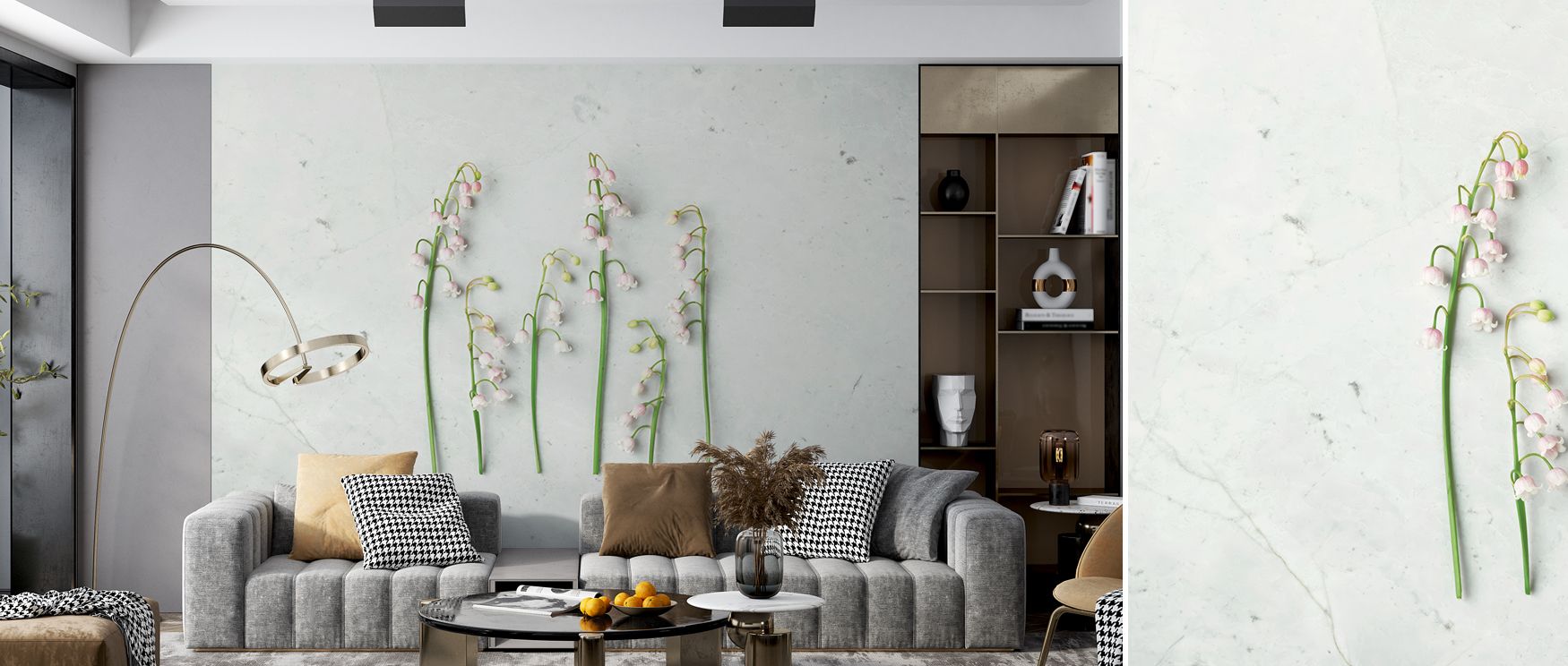 May Bell Blooms captures the simplicity and charm of nature in bloom. Each petal contributes to a sense of flow and continuity that enhances interior spaces with elegance. It is particularly well suited for bedrooms seeking comfort or living rooms that be
