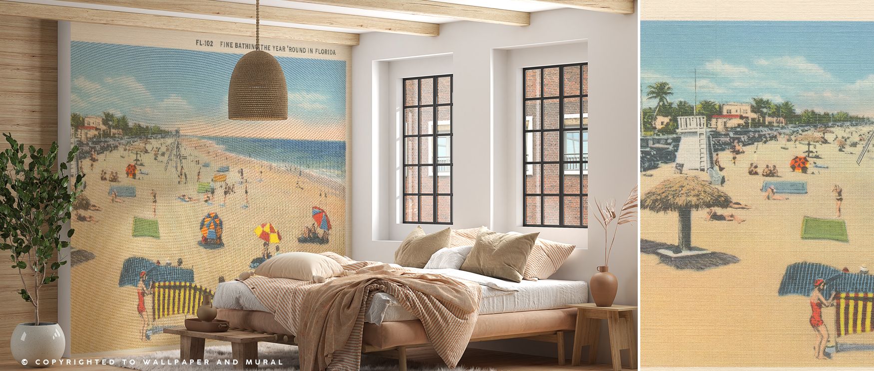 Screenprint textures highlight bold colors that shimmer with playful elegance. This wallpaper suits eclectic and modern interiors, creating walls that embody artistic spirit. Bedrooms feel refreshed, offices gain character, and living rooms become engagin