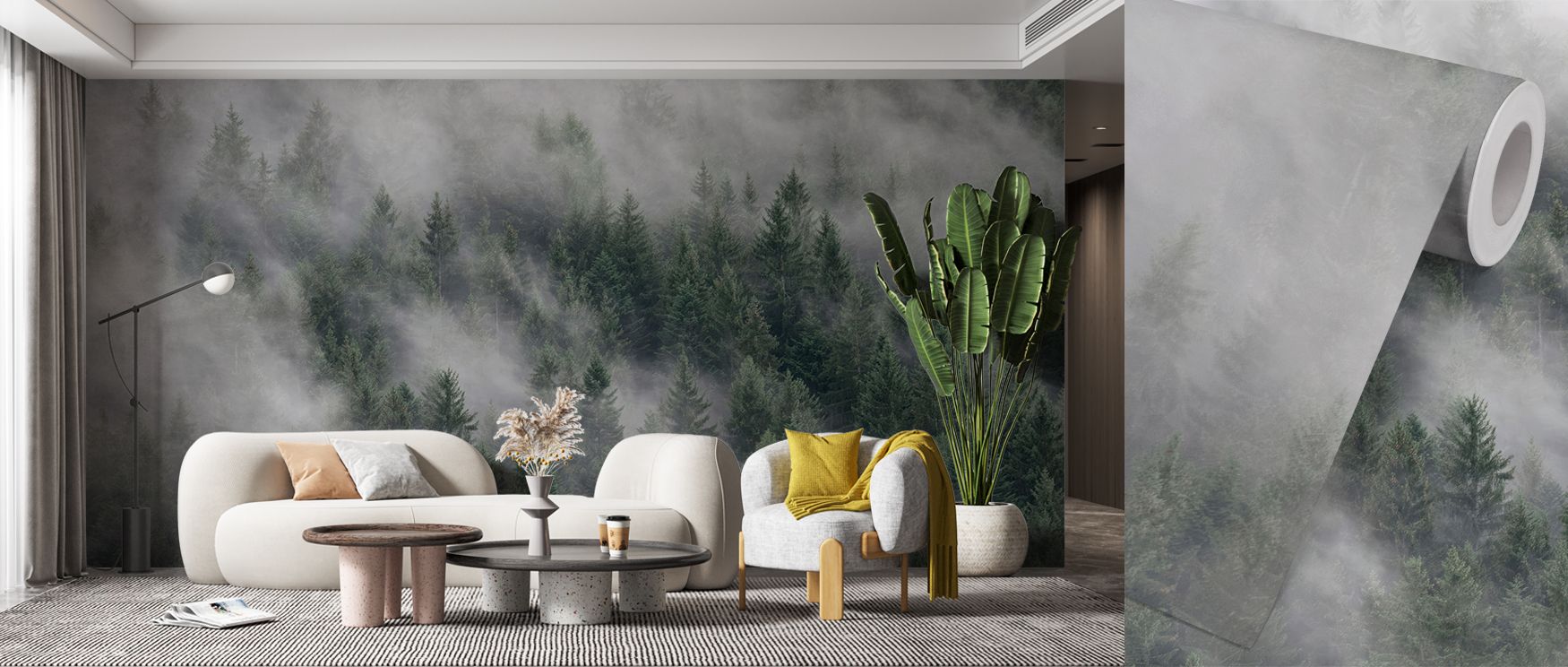 Rolling hills softened by haze create a dreamy horizon that enhances interiors with subtle sophistication. The design conveys serenity and timeless beauty, offering tranquility ideal for bedrooms, living spaces, and offices. Its subdued imagery fosters re