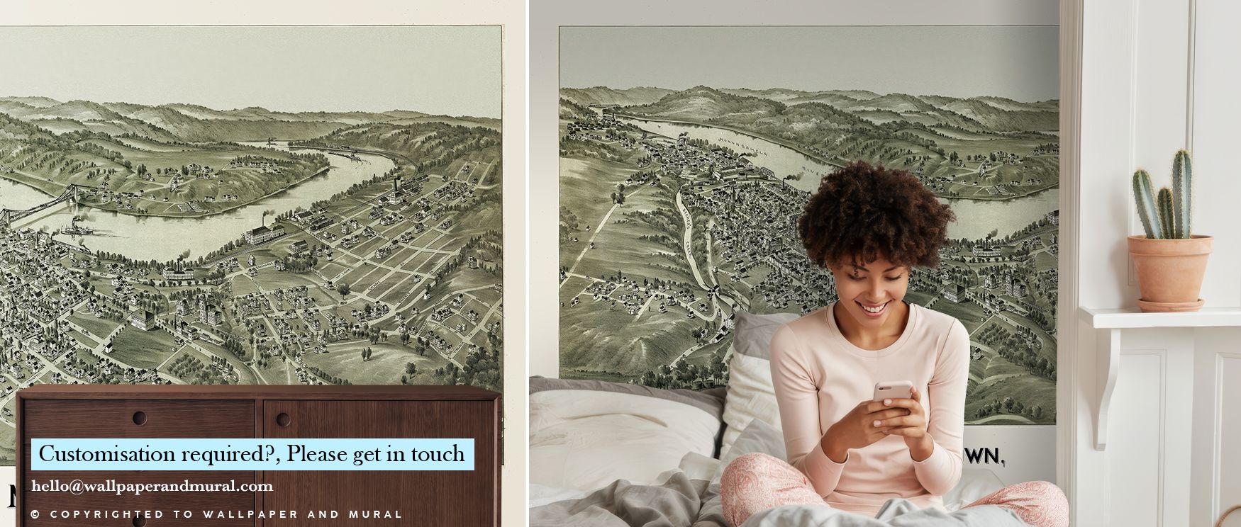 Vintage cartographic artistry defines the design, adding cultural resonance to interiors. Bedrooms, offices, or reading corners gain heritage charm and timeless character from this wallpaper. It balances narrative with aesthetic appeal. 
