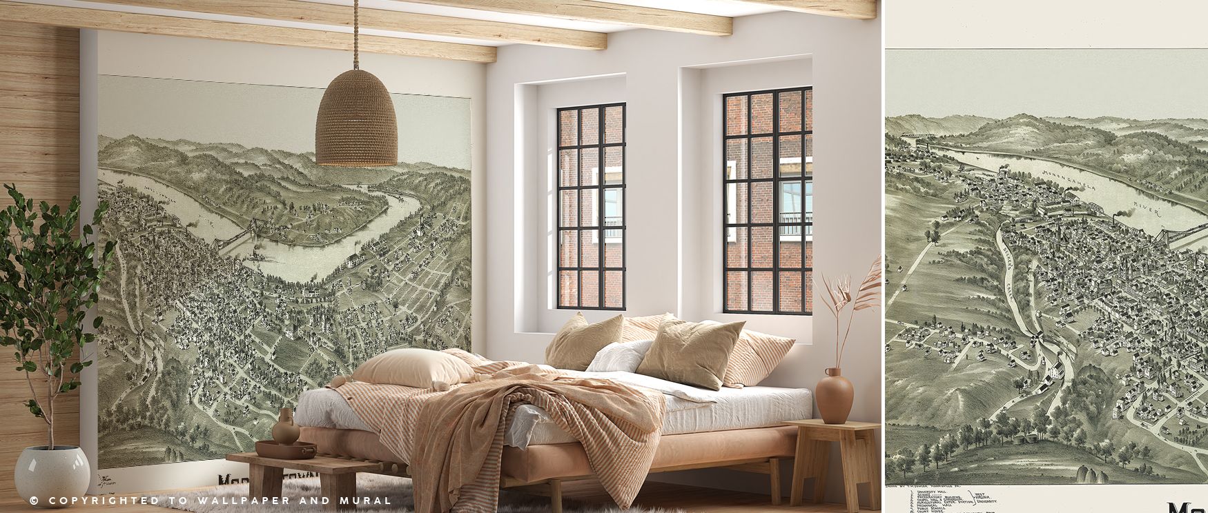 Soft tones and historic cartography bring nostalgia to interiors. This wallpaper suits studies, living rooms, or offices, blending timeless design with intellectual charm. It enhances spaces with historical elegance. 