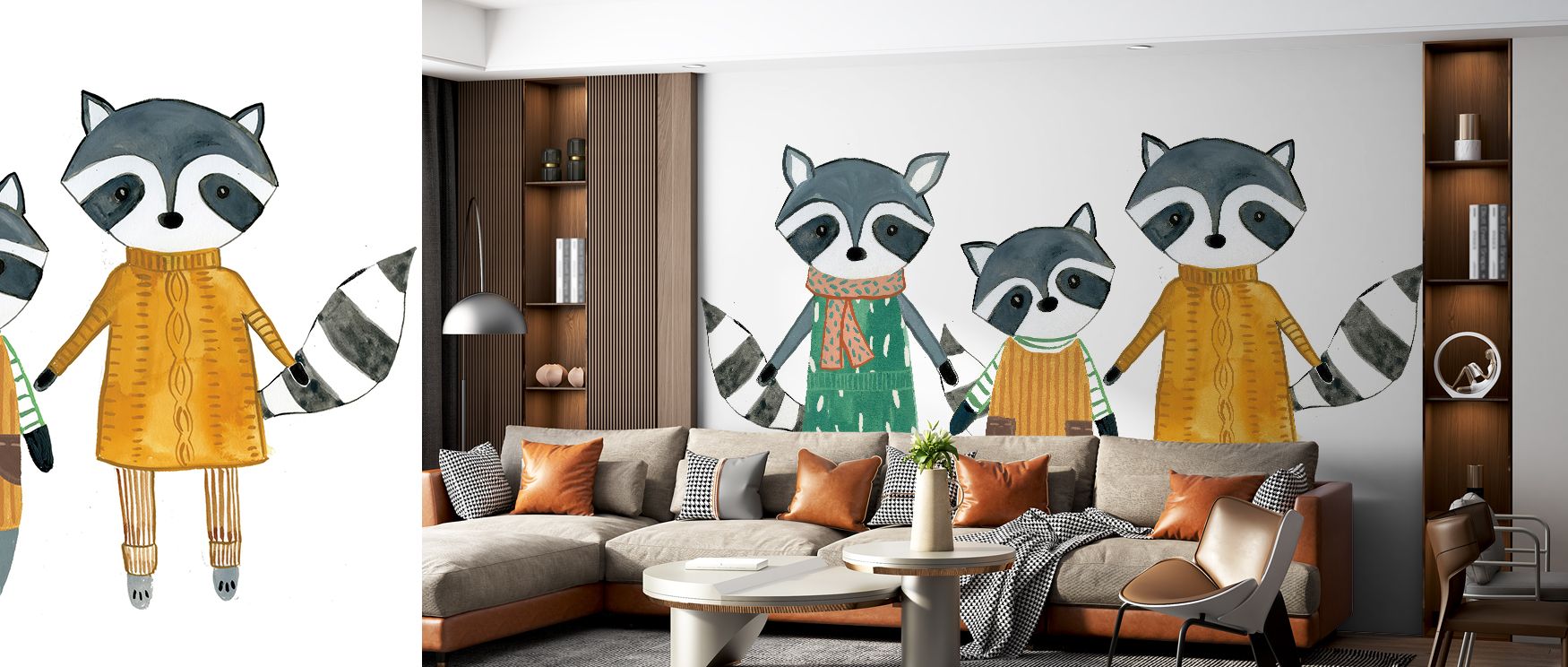 Friendly characters populate the design with energy and charm, turning walls into playful features of children’s rooms, making interiors imaginative and warm, ideal for nurseries or play spaces where joyful presence adds whimsy and creative decorative fla