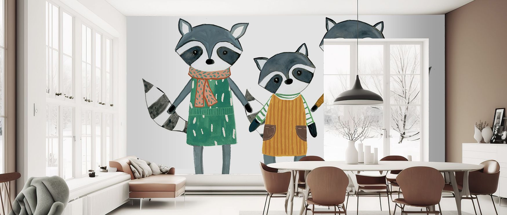 The design captures childlike wonder through colorful illustrated characters, creating wallpaper that enriches interiors with playful artistry, perfect for bedrooms or playrooms where imagination and joy are central, adding decorative warmth and whimsical
