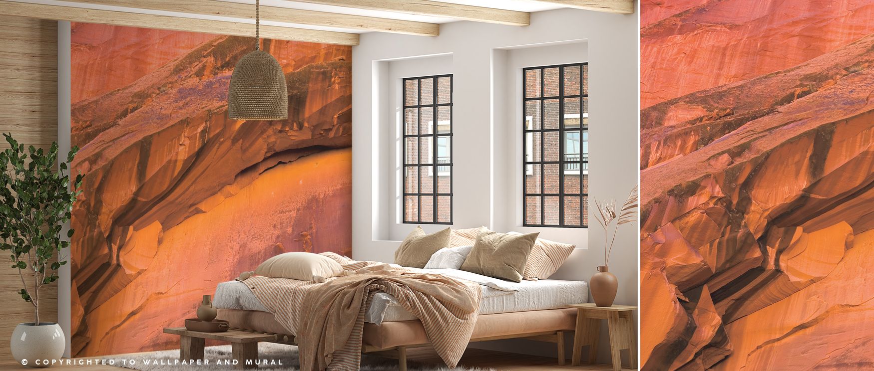 Neon colors layered into canyon-like forms create a wallpaper that feels adventurous and stylish, making interiors bold and inspiring, perfect for bedrooms or living rooms where walls require energy and artistic flair, offering décor vibrancy that sparks 