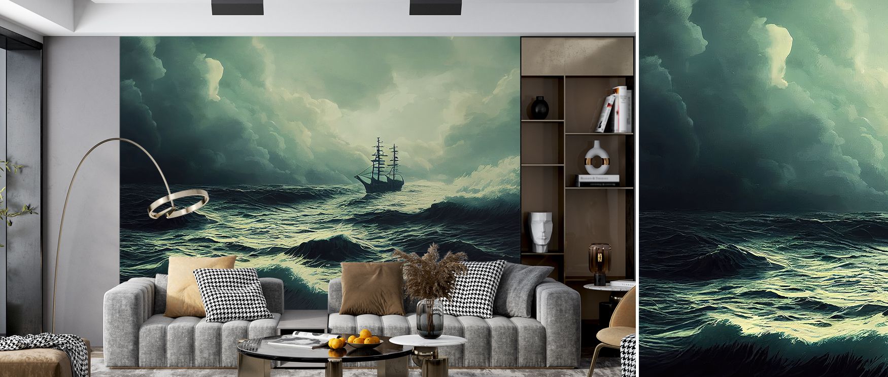 Soft gradients reflect tranquil sailing moments, producing wallpaper that makes interiors serene and refined, ideal for living rooms or offices where calm decorative presence enhances design, creating restful spaces filled with understated artistry and sc