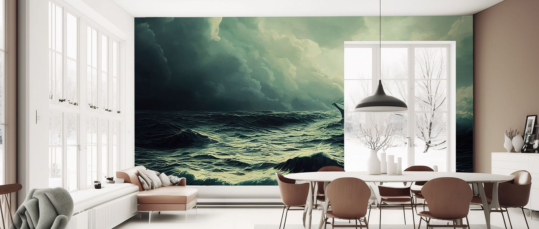 This wallpaper captures nighttime serenity, presenting imagery that feels calming and refined, perfect for enhancing bedrooms or studies with peaceful presence, offering walls decorative artistry that transforms interiors into restful retreats of natural 