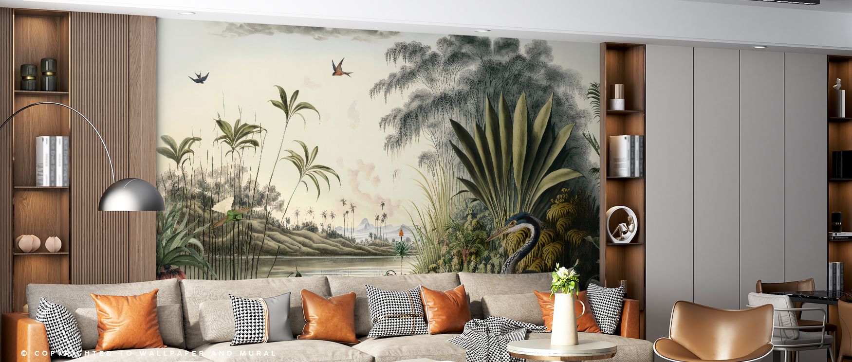 Nile Delta Scenic Wallpaper presents expansive landscapes with refined detail, turning interiors into open, inspiring spaces, perfect for bedrooms or offices where decorative presence reflects natural artistry and grandeur, offering walls sophistication a